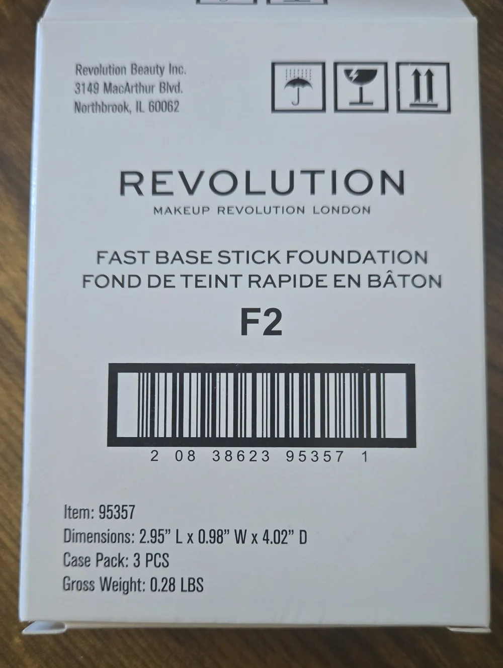 Set Of 3 Revolution Fast Base Stick Foundation - F2